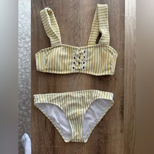Target Yellow and Blue Striped Bikini Set